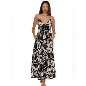 Trina Turk Florence Twist Back Maxi Dress Cover-Up NWT M